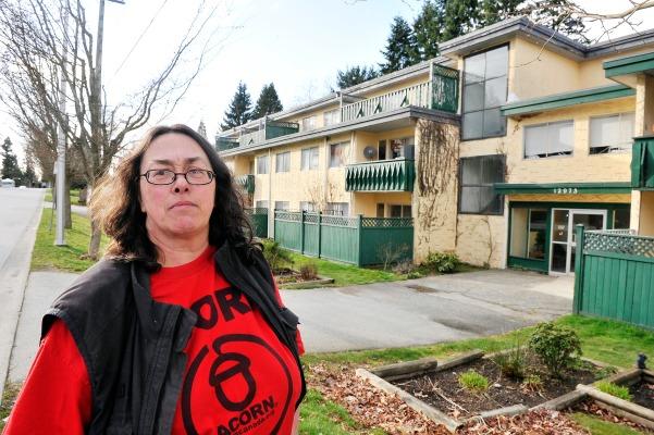 A Surrey woman who fought to bring her delinquent landlord to account has been served with an eviction notice.