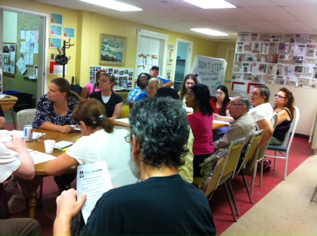 Ottawa ACORN planning meeting for August 29 Day of Action. 