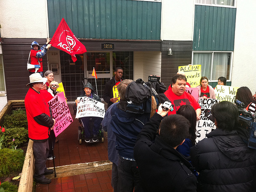 BC ACORN members rally for Healthy Homes