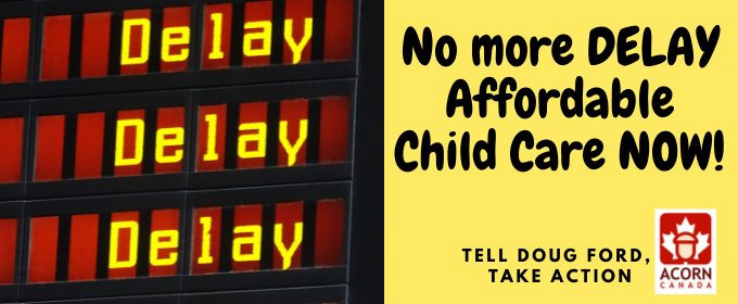 Ontario child care new online action