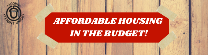 AFFORDABLE HOUSING IN THE BUDGET!