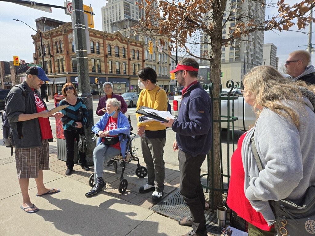 London ACORN members flyering