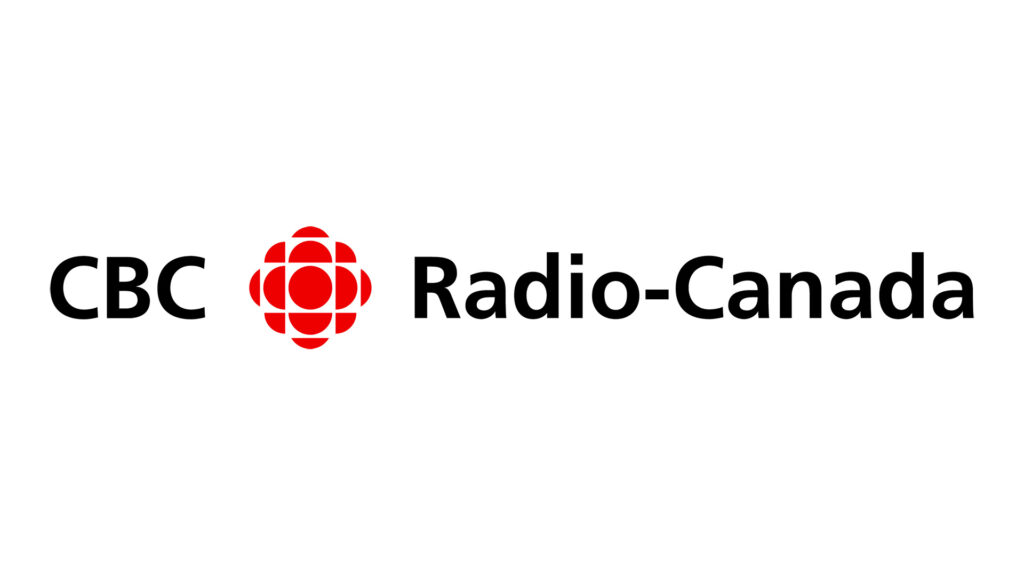 CBC Radio-Canada logo with bold 'CBC', a red circular emblem, and 'Radio-Canada' text between them, on white background.