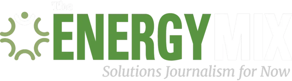 The Energy Mix logo: green 'ENERGY' text with white 'MIX' and the tagline 'Solutions Journalism for Now' beneath.